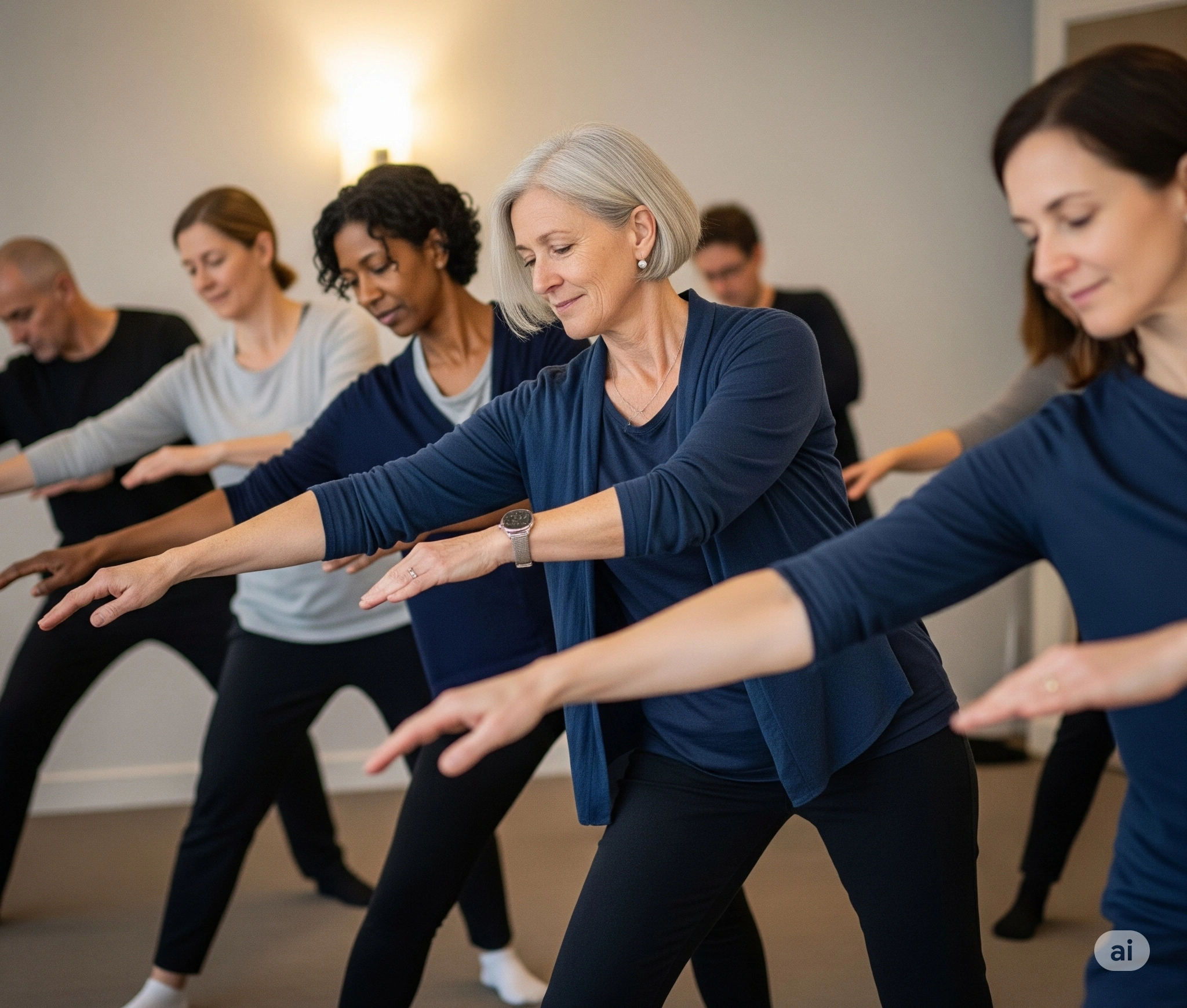 Femmes s'exerçant avec la méthode Feldenkraïs